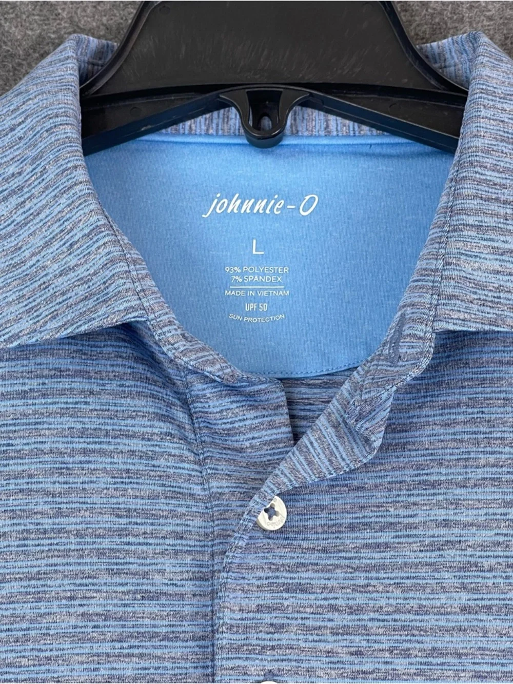 Johnnie O Performance Polo Shirt Mens Large UPF 50 Preppy - Picture 3 of 15